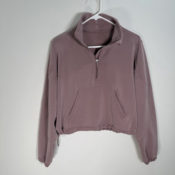 lululemon athletica Tops - Lululemon Brushed Softstreme Half Zip Womens Sz 6 in Twilight Rose W3IDXS
